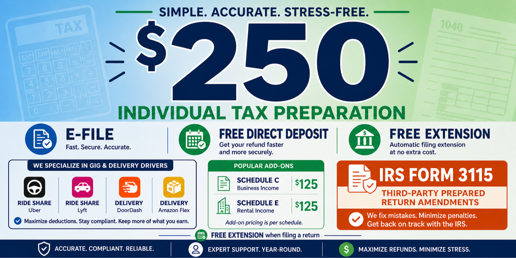 250 Offer with Small Free Extension Language at Bottom